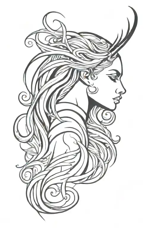 virgo zodiac sign tattoo design idea