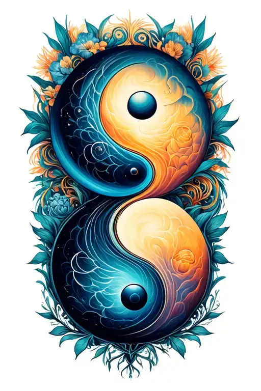 gemini yinyang conceptual tattoo design tattoo design idea