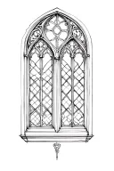 gothic window Nostalgic vibe Outside tattoo design idea