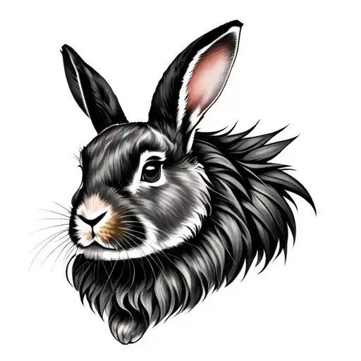Lionhead Rabbit tattoo design idea