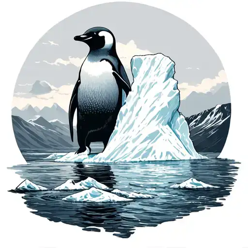 Antarctica tattoo design idea