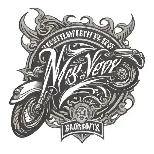 WKV just letters in a biker font tattoo design idea