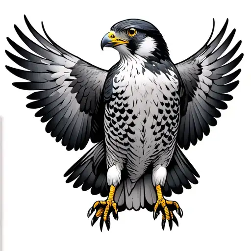 Peregrine Falcon tattoo design idea