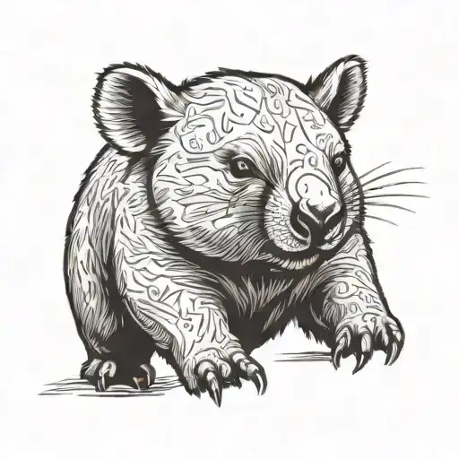 Wombat tattoo design idea