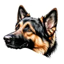German Shepherd tattoo design idea