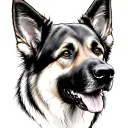 German Shepherd tattoo design idea