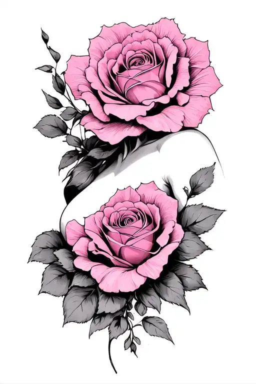 pink next to the breasts tattoo design idea