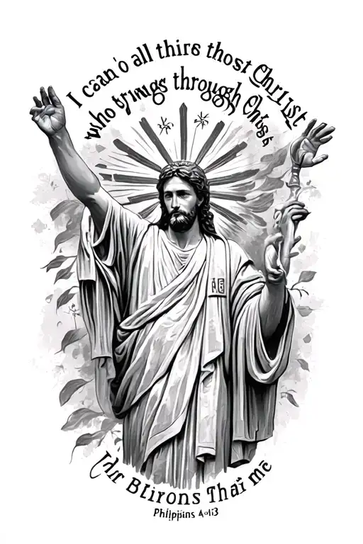 I can do all things through Christ who strengthens me Philippians 4:13 tattoo design idea