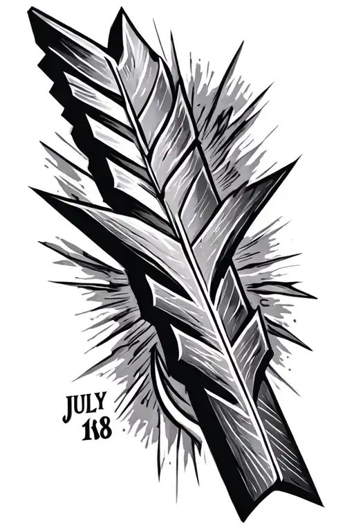 vertical wrist tattoo of an arrow with the roman numerals of july 18 2015 tattoo design idea