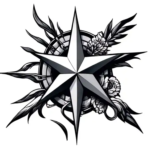 cover up for a nautical star tattoo design idea