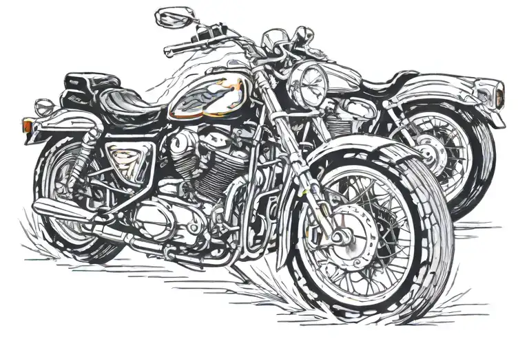 motorcycle riding/april 1968 ford thunderbird tattoo design idea