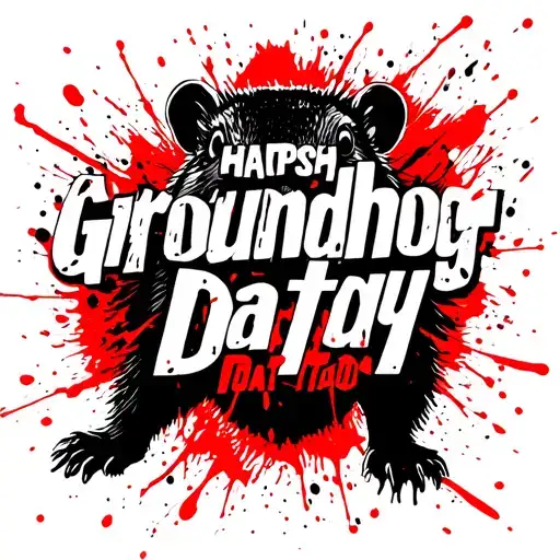 Groundhog day one" written tattoo design idea