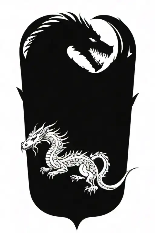 lord of the rings dragon tattoo design idea