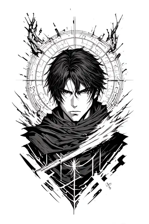 cybersigilism attack on titan eren yeager tattoo design idea