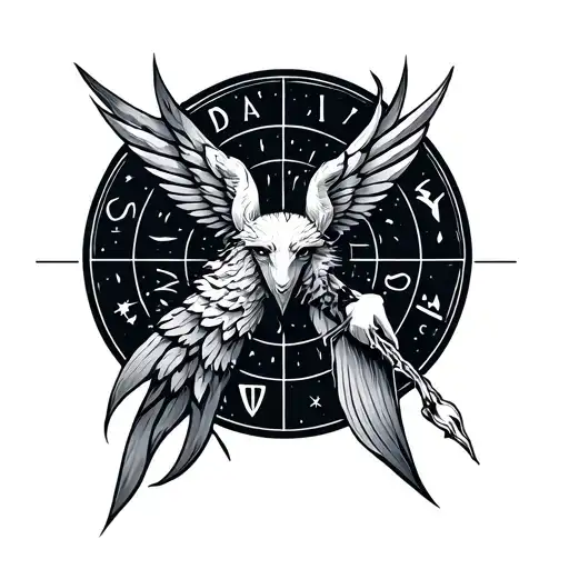 zodiac signs libra sagittarius sign incorporated tattoo design idea