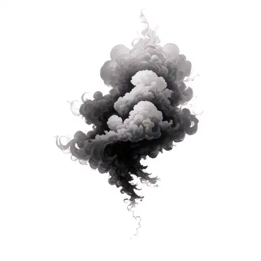 Filler Clouds and Smoke tattoo design idea