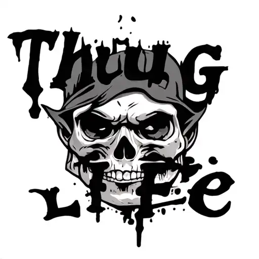 Thug Life tattoo design idea