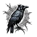 Evil crow tattoo design idea