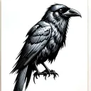 Evil crow tattoo design idea