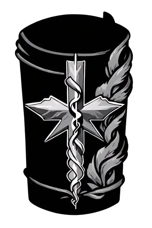 Star of life emergency tattoo design idea