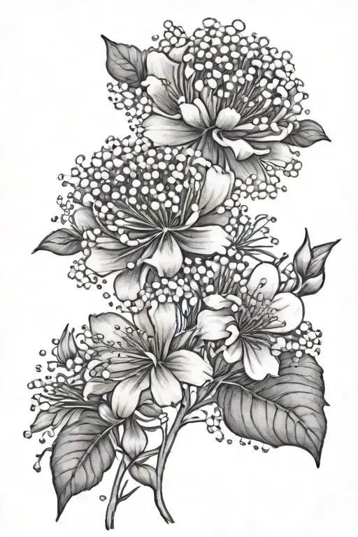 gypsophila tattoo design idea