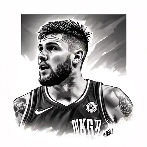 Luka Doncic tattoo design idea
