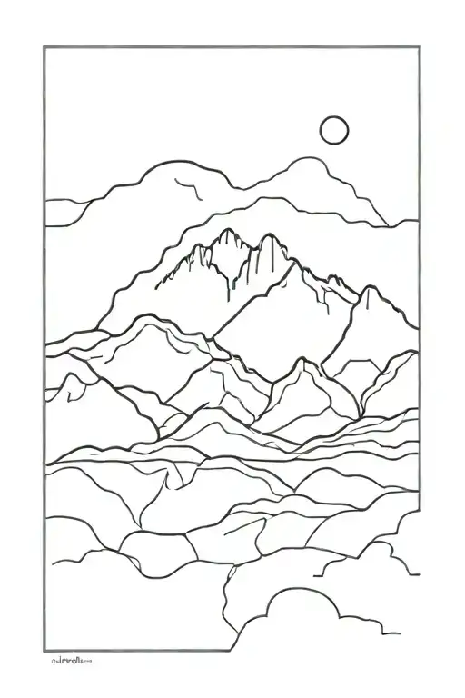 topography lines tattoo design idea