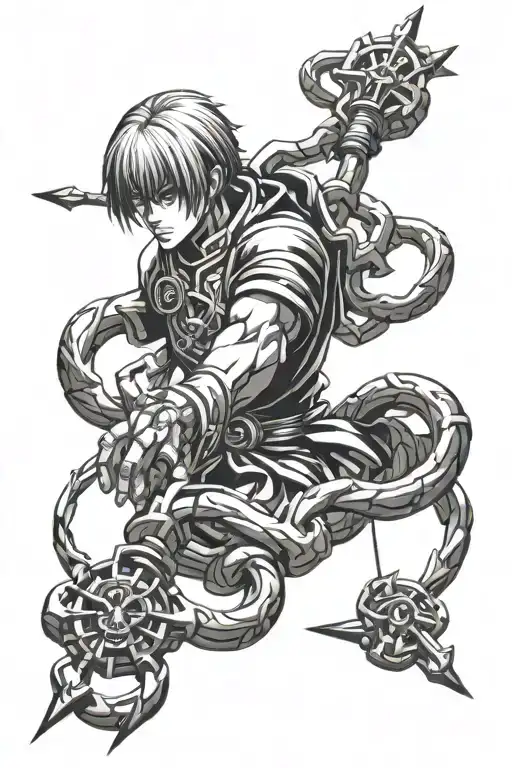 kurapika chain of judgement tattoo  tattoo design idea