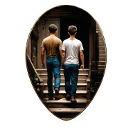 stairway leading a boy to man hood father son tattoo tattoo design idea