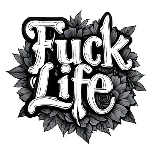 Fuck Life tattoo design idea