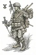 soldier ukraine coast of arm tattoo design idea