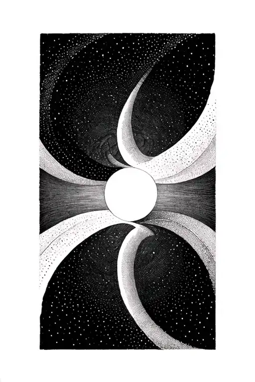 enso zen 2 points in the middle  tattoo design idea