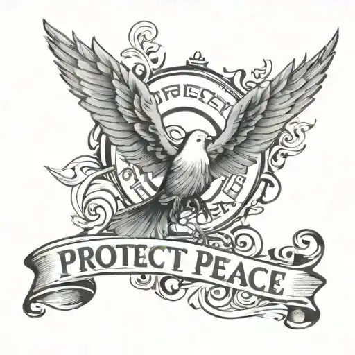 protect your peace in words tattoo design idea