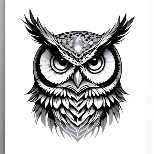 Cosmic Owl tattoo design idea