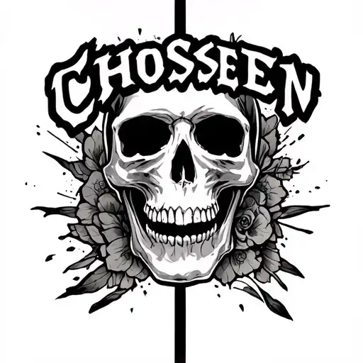 "Chosen 1" skull hand tattoo tattoo design idea