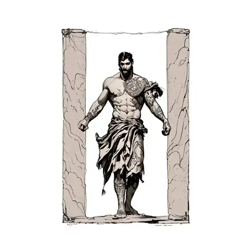 the man in the arena  tattoo design idea