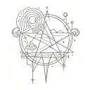 stoner space psychedelic pattern tattoo design idea