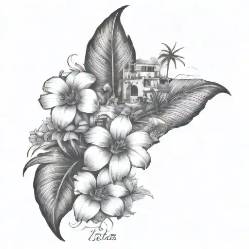 ibiza island tattoo design idea