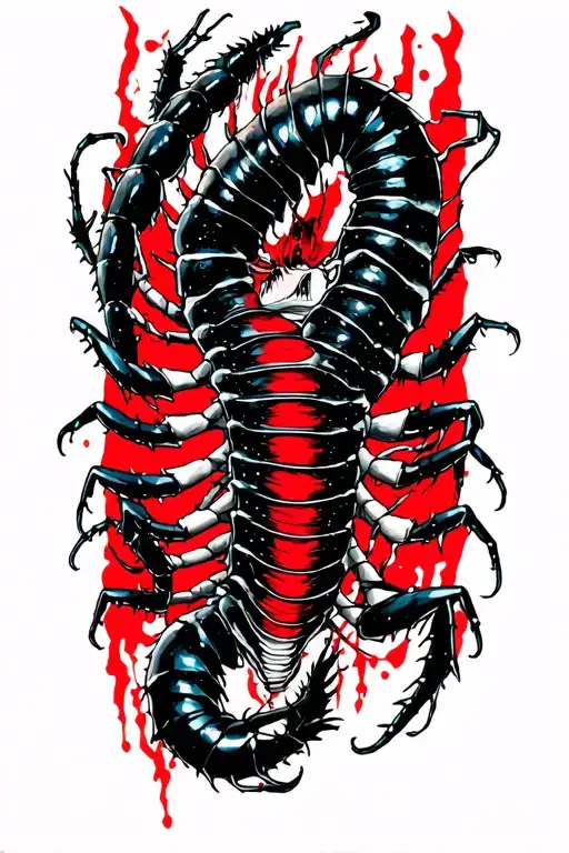 tokyo ghoul centipede tattoo design idea