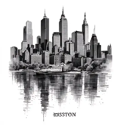 Boston skyline tattoo tattoo design idea