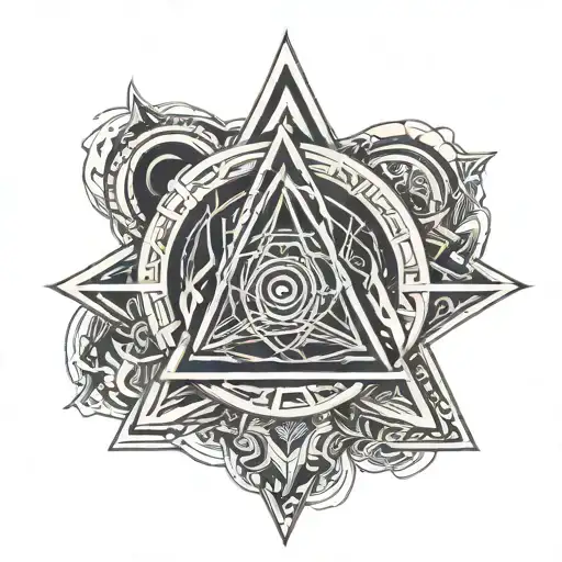 delta symbol combined with infinity symbol intertwined tattoo design idea