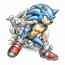 Sonic tattoo design idea