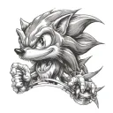Sonic tattoo design idea