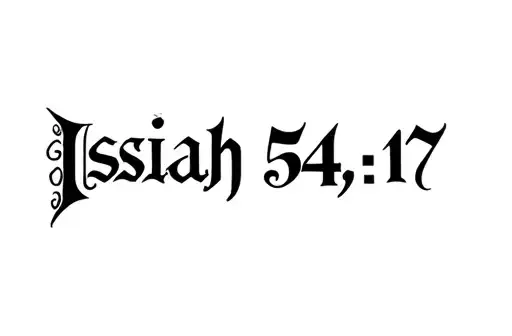"Isaiah 54:17" tattoo design idea