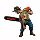 Makima with a chainsaw tattoo design idea