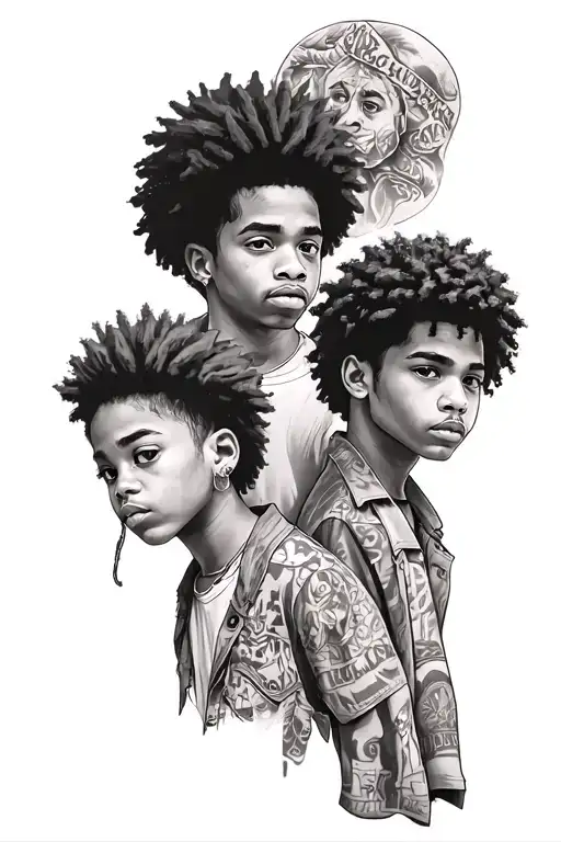 boondocks Riley and huey freeman tattoo design idea