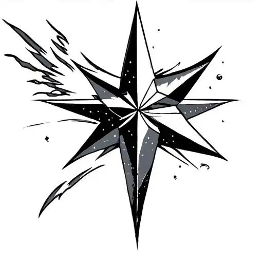 North Star tattoo design idea