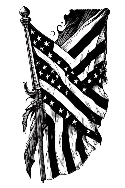 Rebel Flag tattoo design idea