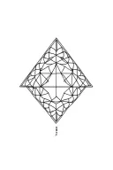 triangular geometric mandala tattoo design idea