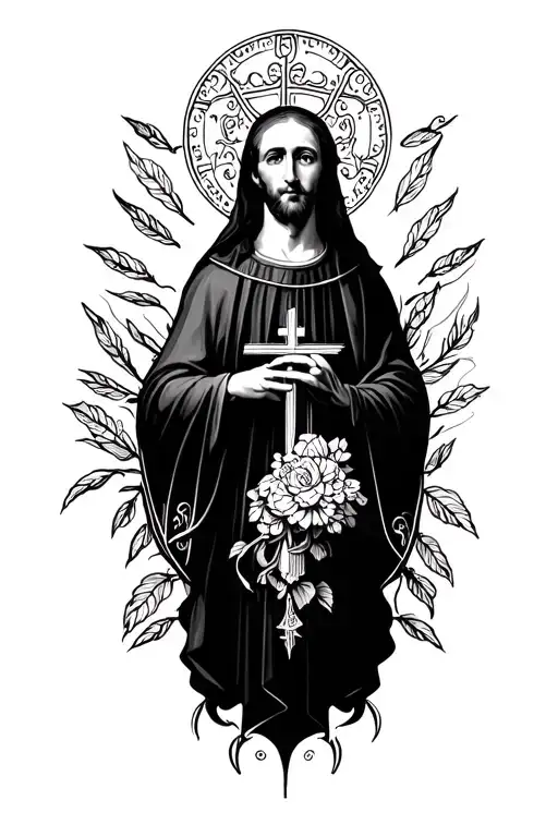 Catholic tattoo design idea